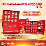 Tổ Yến Nhân Sâm 3000mg Yến