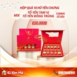 Hộp Quà Tặng 10 Hũ Yến Chưng Thượng Hạng