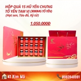 Hộp Quà Tặng 15 Hũ Yến Chưng Thượng Hạng