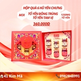 Hộp Quà 6 Hũ Yến Chưng Thượng Hạng Mix Vị