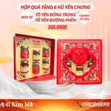Hộp Quà 6 Hũ Yến Chưng Thượng Hạng Mix Vị