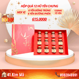 Hộp Quà Tặng 12 Hũ Yến Chưng Thượng Hạng