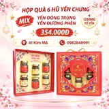 Hộp Quà 6 Hũ Yến Chưng Thượng Hạng Mix Vị