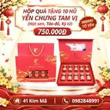 Hộp Quà Tặng 10 Hũ Yến Chưng Thượng Hạng