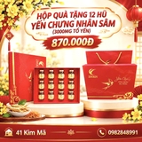 Hộp Quà Tặng 12 Hũ Yến Chưng Thượng Hạng