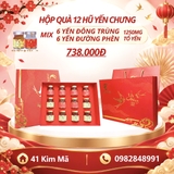 Hộp Quà Tặng 12 Hũ Yến Chưng Thượng Hạng
