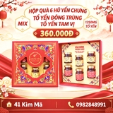 Hộp Quà 6 Hũ Yến Chưng Thượng Hạng Mix Vị