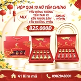 Hộp Quà Tặng 10 Hũ Yến Chưng Thượng Hạng