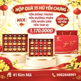Hộp Quà Tặng 15 Hũ Yến Chưng Thượng Hạng