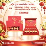 Hộp Quà Tặng 10 Hũ Yến Chưng Thượng Hạng