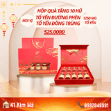 Hộp Quà Tặng 10 Hũ Yến Chưng Thượng Hạng