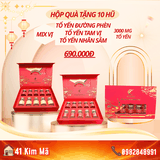 Hộp Quà Tặng 10 Hũ Yến Chưng Thượng Hạng