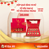 Hộp Quà Tặng 10 Hũ Yến Chưng Thượng Hạng