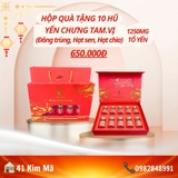 Hộp Quà Tặng 10 Hũ Yến Chưng Thượng Hạng
