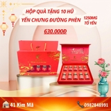 Hộp Quà Tặng 10 Hũ Yến Chưng Thượng Hạng