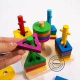 Thả khối xoay cho bé +3y. Đồ chơi giáo dục montessori hỗ trợ phát triển kỹ năng cho bé LOẠI ĐẸP