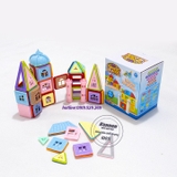 Ghép lâu đài nam châm Magnetic Blocks 77-105 chi tiết