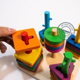 Thả khối xoay cho bé +3y. Đồ chơi giáo dục montessori hỗ trợ phát triển kỹ năng cho bé LOẠI ĐẸP