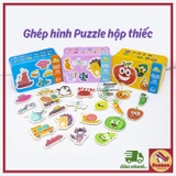 Ghép hình puzzle hộp thiếc LOẠI ĐẸP