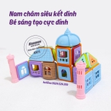 Ghép lâu đài nam châm Magnetic Blocks 77-105 chi tiết