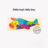 Ghép hình puzzle 3D cho bé từ 3 tuổi level 2 miếng chữ nhật LOẠI ĐẸP