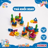 Thả khối xoay cho bé +3y. Đồ chơi giáo dục montessori hỗ trợ phát triển kỹ năng cho bé LOẠI ĐẸP