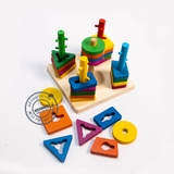 Thả khối xoay cho bé +3y. Đồ chơi giáo dục montessori hỗ trợ phát triển kỹ năng cho bé LOẠI ĐẸP