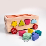 Xe thả khối giáo cụ Montessori LOẠI ĐẸP