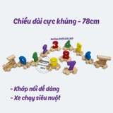 Tàu xe lửa số học thông minh kết nối với nhau giúp bé học số LOẠI ĐẸP