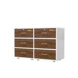 KỆ OMNI 6 NGĂN CAO DUY TÂN ( TRẮNG GỖ ĐẬM )
