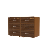 KỆ OMNI 6 NGĂN CAO DUY TÂN ( NÂU GỖ ĐẬM )