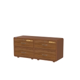 KỆ OMNI 4 NGĂN THẤP DUY TÂN ( NÂU GỖ ĐẬM )