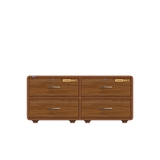 KỆ OMNI 4 NGĂN THẤP DUY TÂN ( NÂU GỖ ĐẬM )