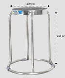 Ghế đôn inox SUPER mặt 30 phi 19 QP