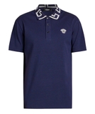 Versace Greca-collar cotton polo shirt