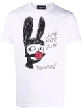 DSQUARED2 'jump Rabbit Jump' Print T-shirt In White