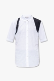 ALEXANDER MCQUEEN WHITE SHIRT WITH SHORT SLEEVES