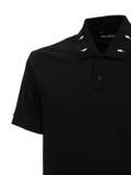 NEIL BARRETT Ribbed Bolt Collar Pique Polo