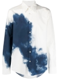 Alexander McQueen tie-dye pointed-collar shirt