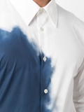 Alexander McQueen tie-dye pointed-collar shirt