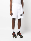 Dsquared2 logo-print track shorts - white