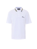 Amiri Floral Collar Polo White