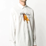 OFF-WHITE FW20 Printing Long-sleeved Shirt Men White