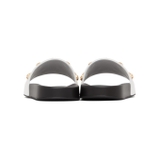 Versace White Leather Medusa Stud Sandals