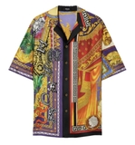 Versace buttoned graphic-print shirt