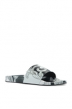 VERSACE GREY RUBBER SLIDES