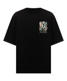 AMIRI Black T-shirt with floral print