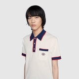 Cotton piquet polo with Interlocking G