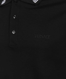 Versace BAROCCO EMBROIDERED Polo - Black