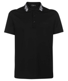 Versace BAROCCO EMBROIDERED Polo - Black